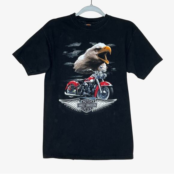 Vintage Harley Davidson Eagle South Africa T-Shirt Tee Size M 2000 Y2K USA - Picture 1 of 9